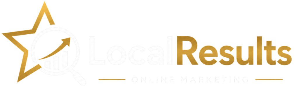 logo localresults online marketing donkere achtergrond transparant