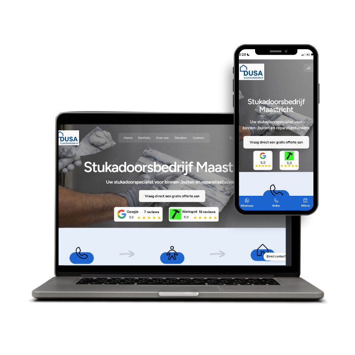 mockup laptop+telefoon dusa klussenbedrijf